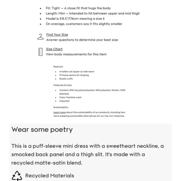 Wilfred Novella Dress in Granite Blue Size 4 - Picture 10 of 10